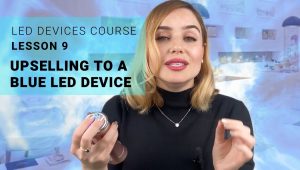 Upselling to a blue LED device
